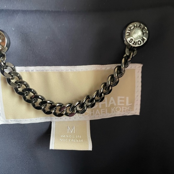 NWOT Michael Kors Navy Blue Trench Coat raincoat - Picture 3 of 5